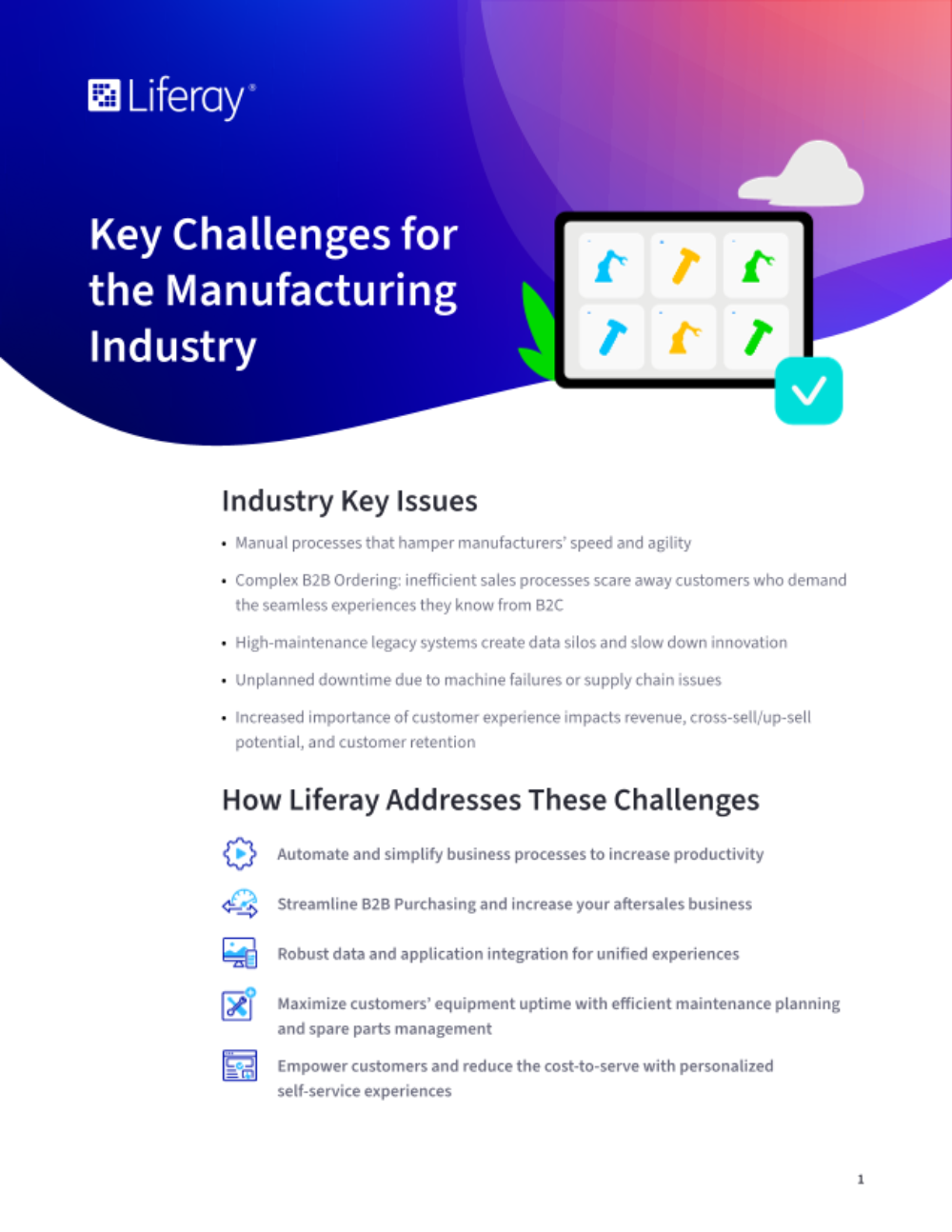 Key Challenges for the Manufacturing Industry – and How Liferay Addresses Them